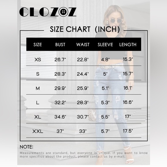 CLOZOZ V Neck Petal Short Sleeve Crop Topπfor Womenπ©π½Sz Small - Picture 9 of 9